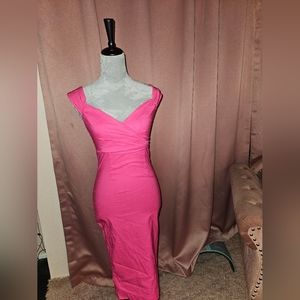 Hot Pink Rock Steady Midi Dress Size Small